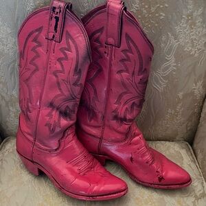 Vibrant Pink Western Party Boots